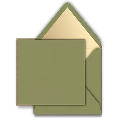 Olivgrün Umschlag mit goldener Einlage