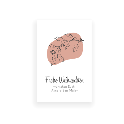 RXBC2011 Dankeskarten-Set – 100 Stück, 5x9 Cm, 300g/m² Papier, Rosa-weißes Design
