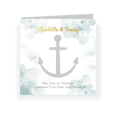 Woodmansterne Hochzeitstag-Karte „Ocean Love“ – 16x16 Cm, Recycelbar, Hergestellt In Großbritannien