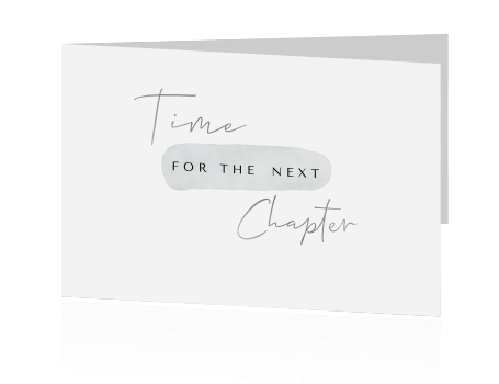 Save the Date Karte mit Silberfolie & SpruchTime for the next chapter